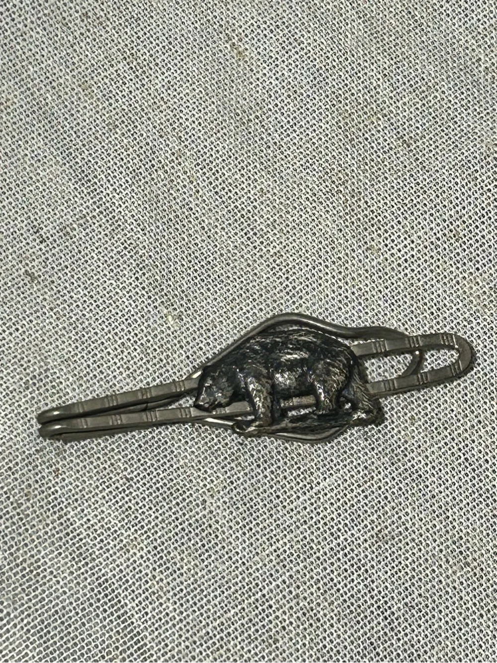 Vintage Yellowstone National Park Bears Tie Bar or Clip - Money Clip